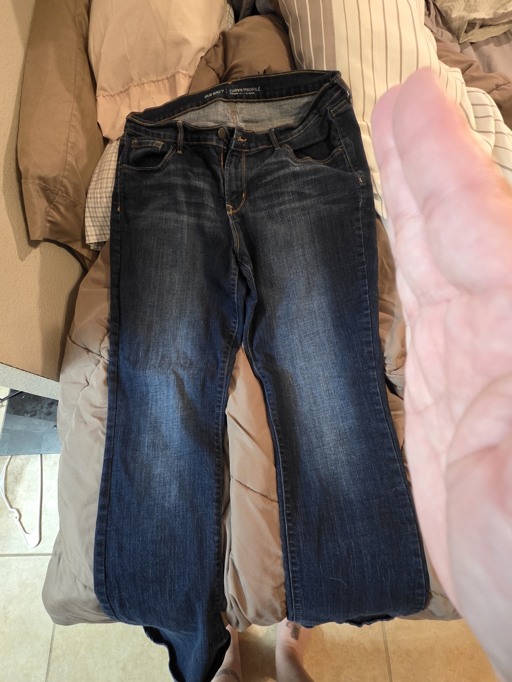 Old Navy Women’s Dark Blue Curvy Boot Cut Jeans